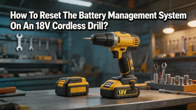 How To Reset The Battery Management System On An 18V Cordless Drill?