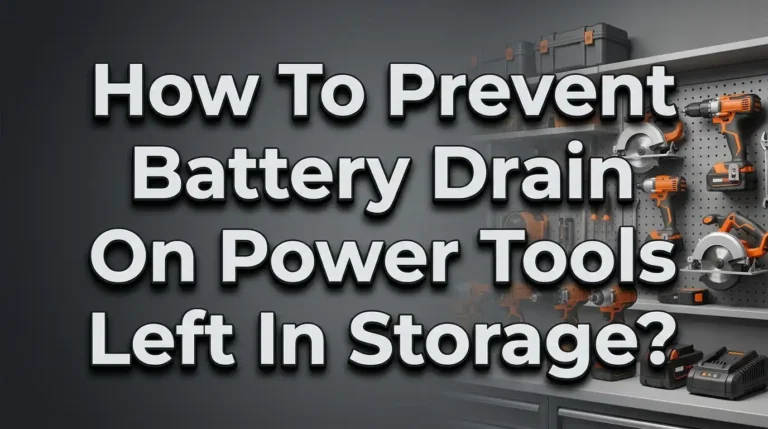 How To Prevent Battery Drain On Power Tools Left In Storage?